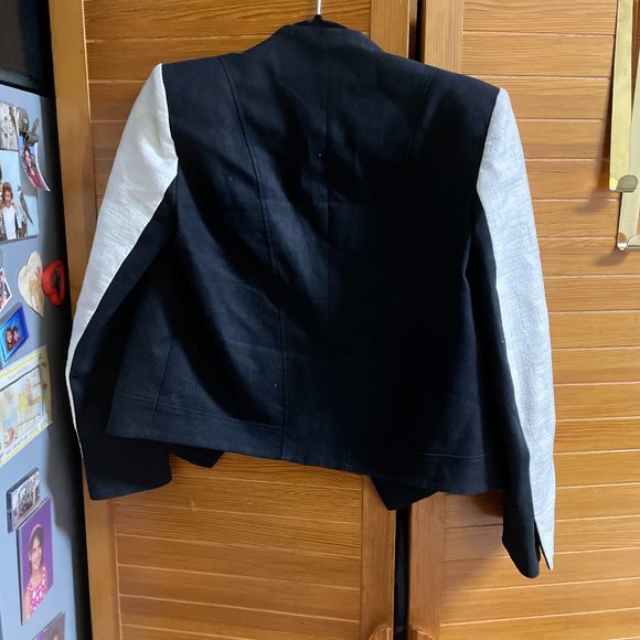 Helmut Lang White &  Black Contrast Bolero Blazer - Picture 5 of 5
